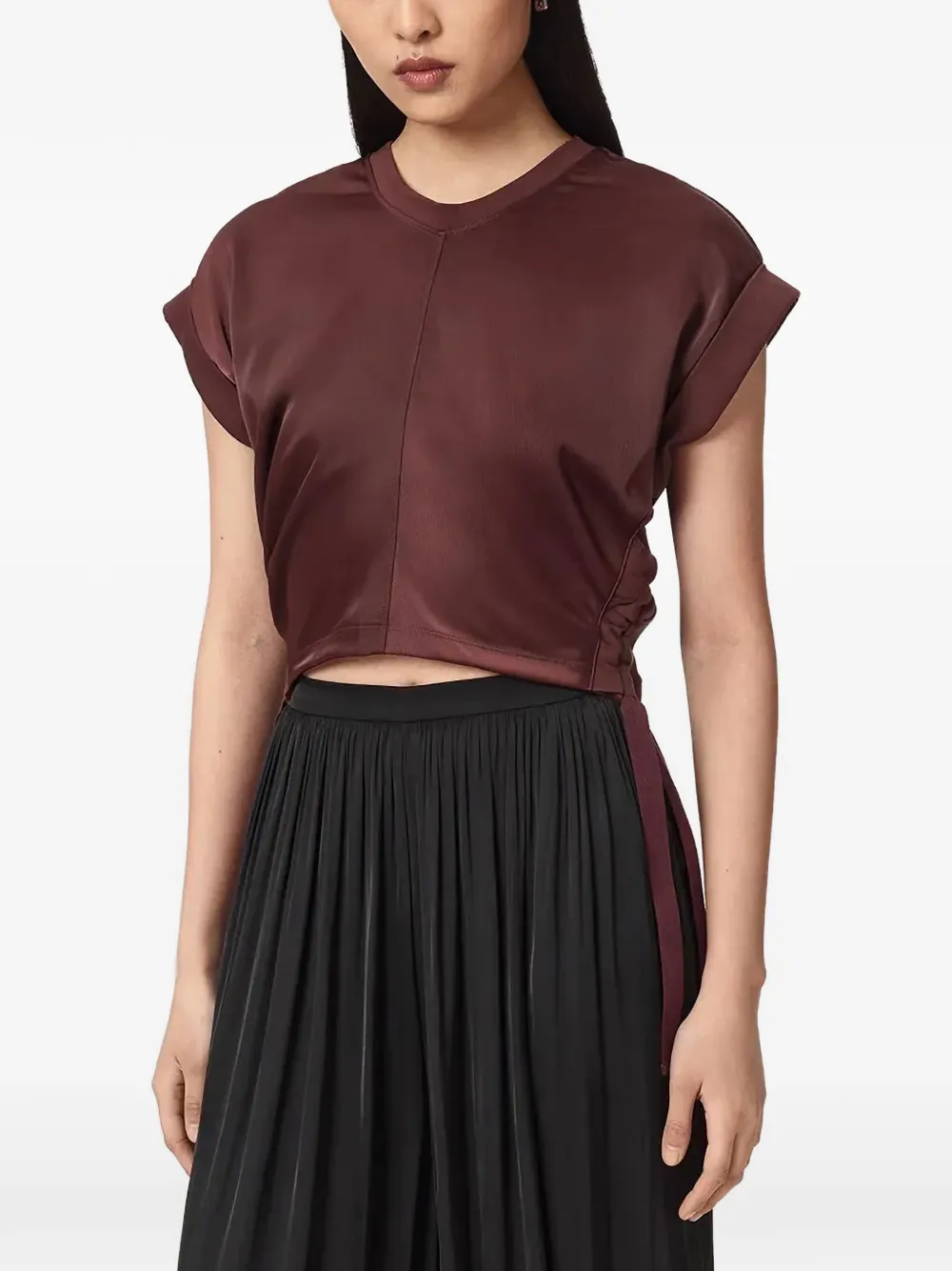 AllSaints side-tie blouse - Rosso