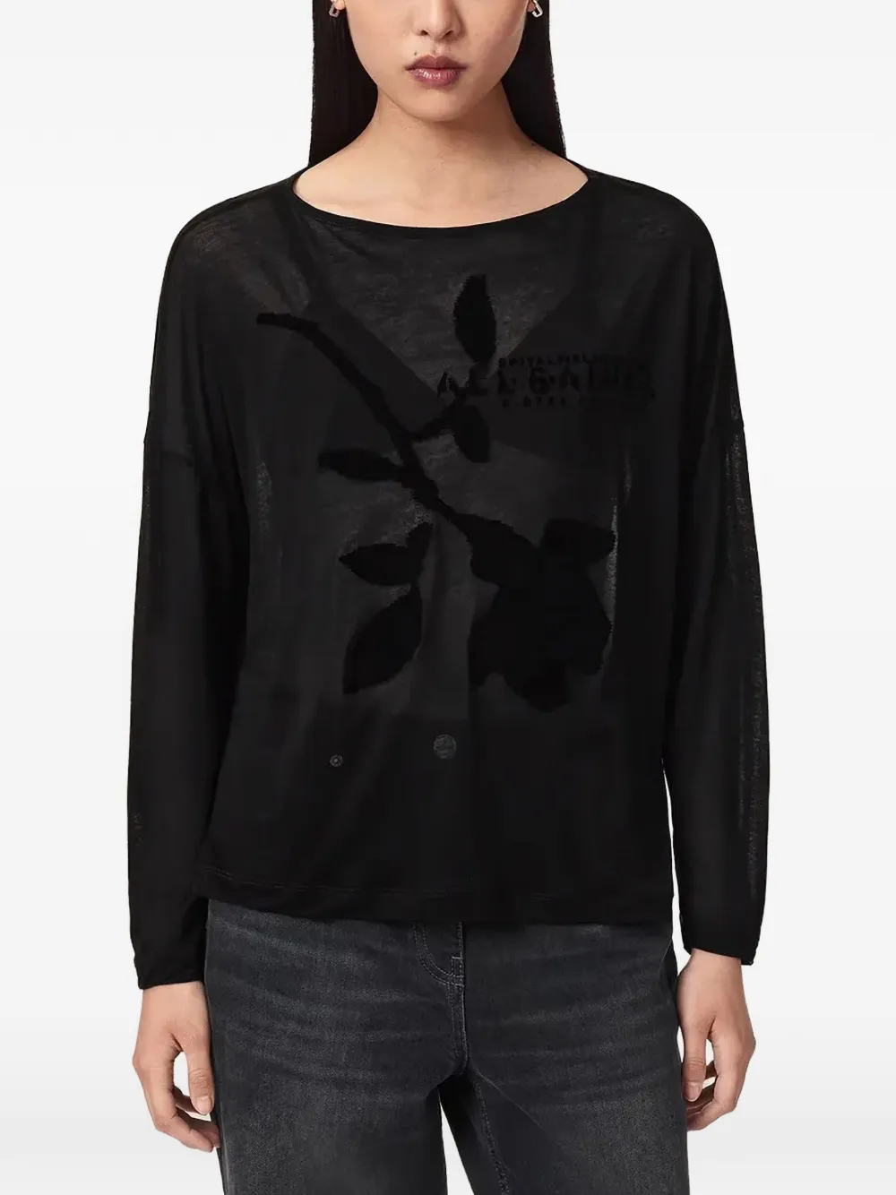 AllSaints Athea Rita floral-pattern T-shirt