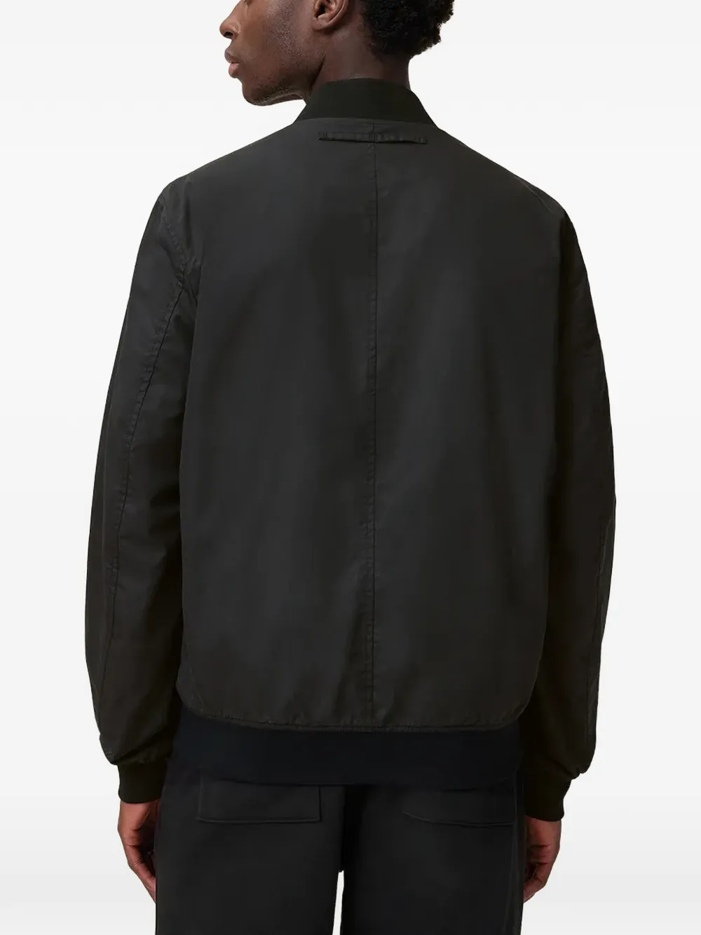 AllSaints Bomberjack met geborduurd logo Zwart