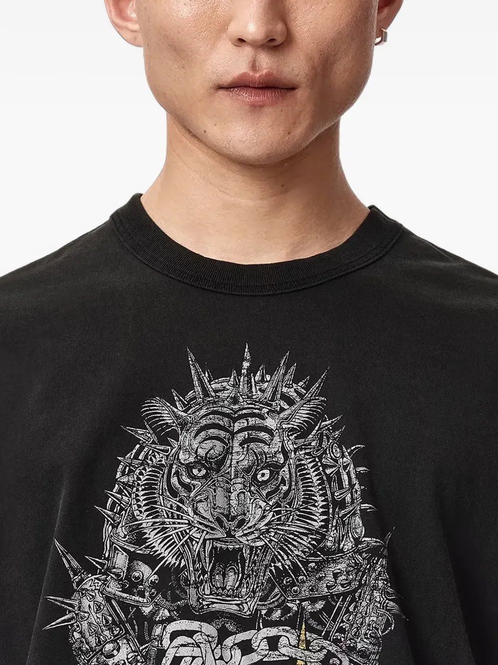 AllSaints T-shirt met grafische print Zwart