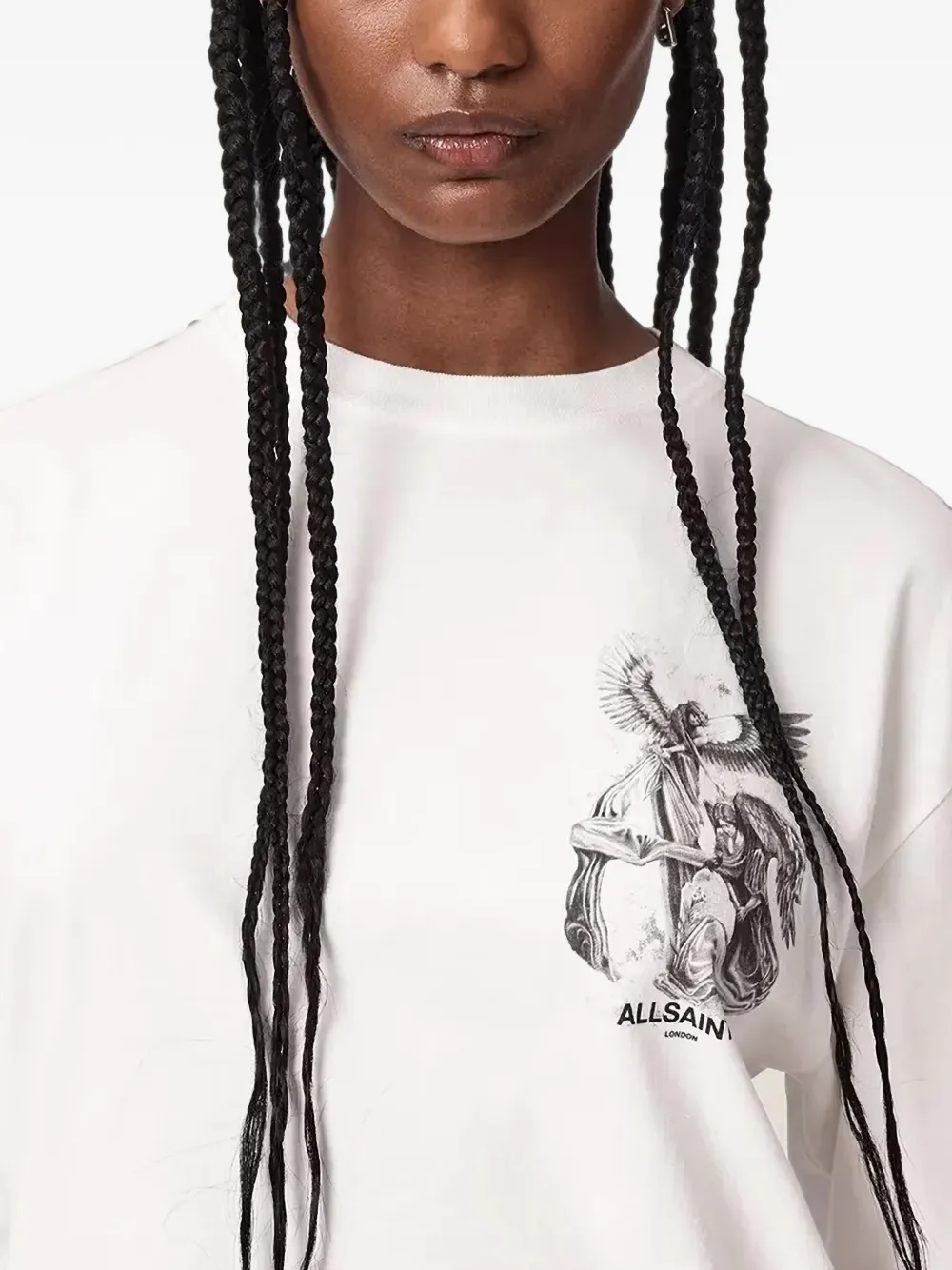 AllSaints T-shirt met grafische print Wit