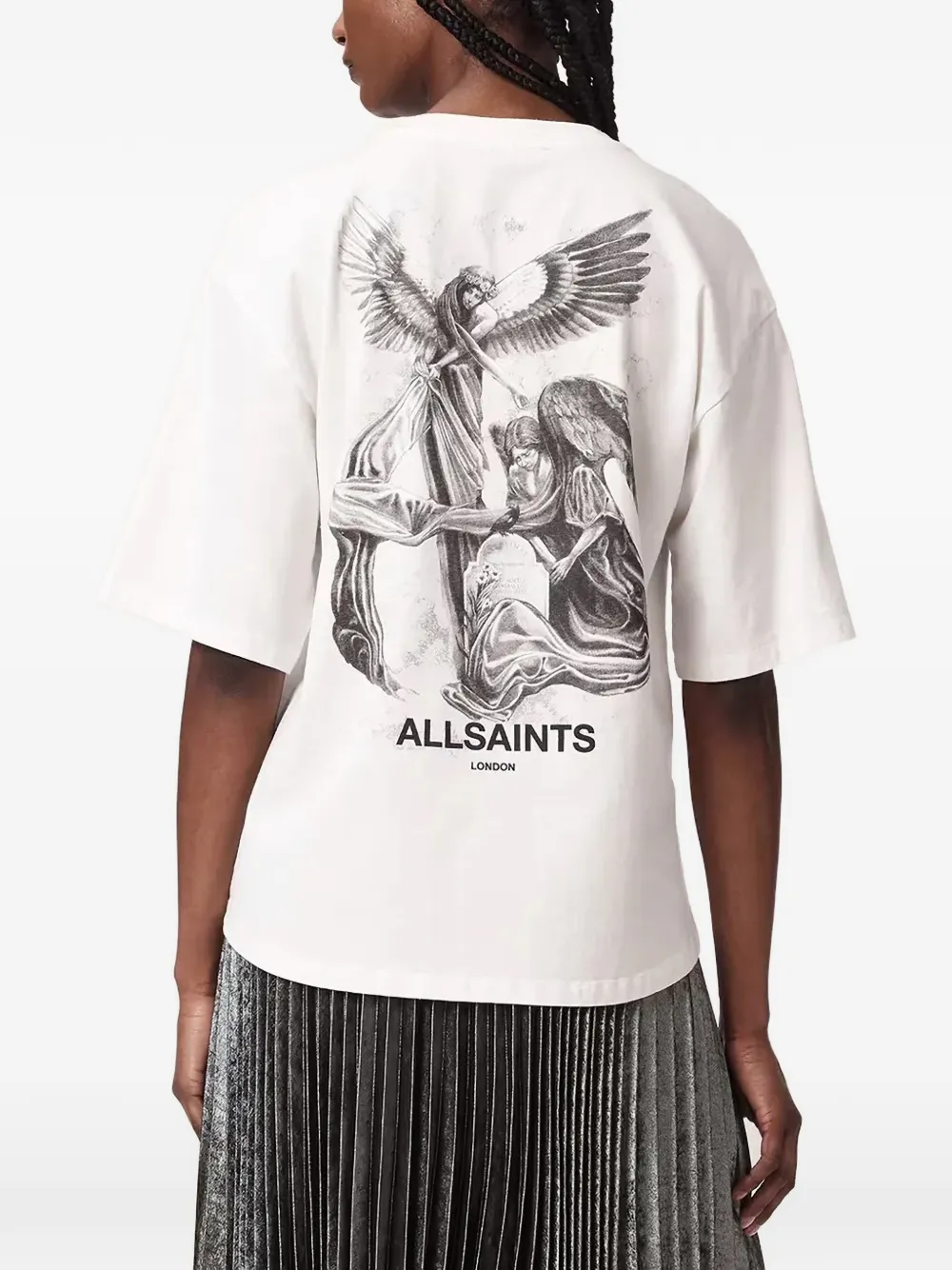 AllSaints T-shirt met grafische print Wit