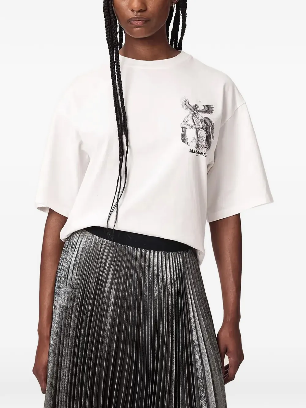 AllSaints graphic-print T-shirt - Bianco