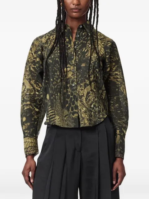 AllSaints Camicia con stampa animalier e retro a strati