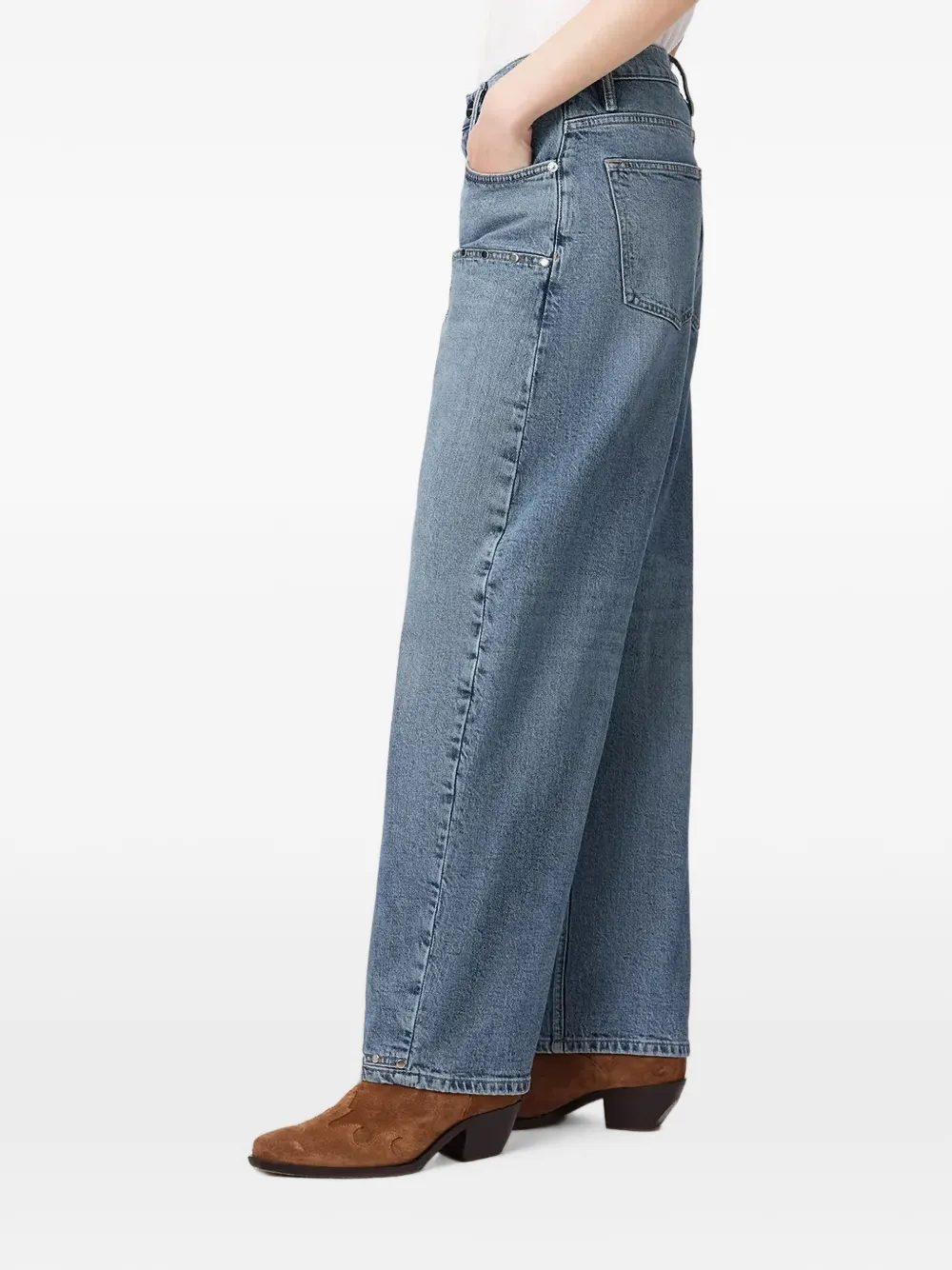 AllSaints Sadie belt-loop jeans Blauw
