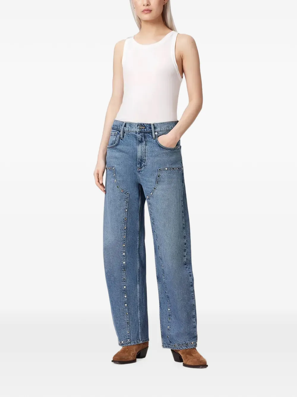AllSaints Sadie belt-loop jeans Blauw