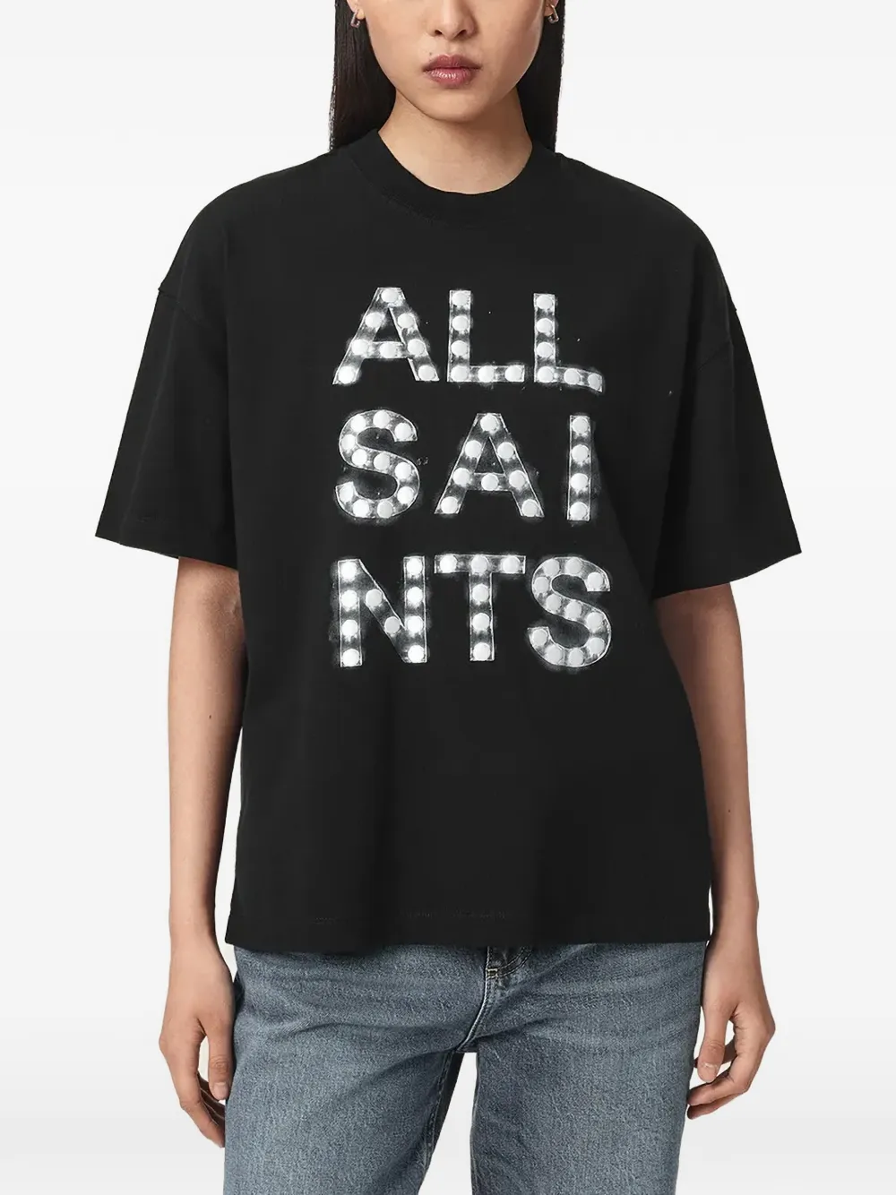 AllSaints logo-print cotton T-shirt