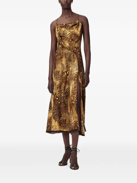 AllSaints Claire animal-print midi dress