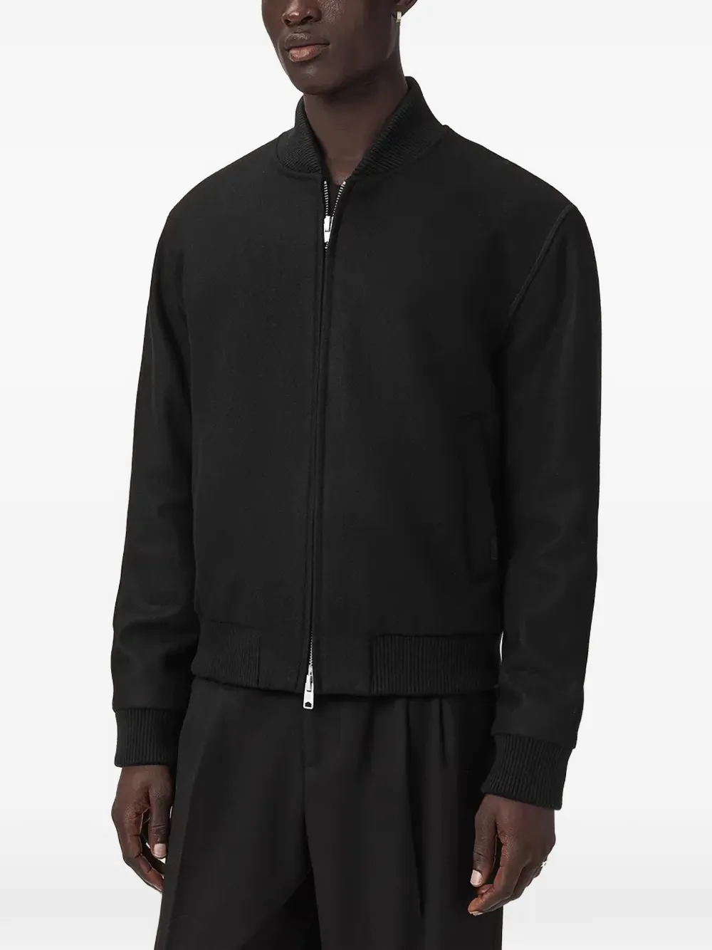 AllSaints Bomberjack met rits Zwart