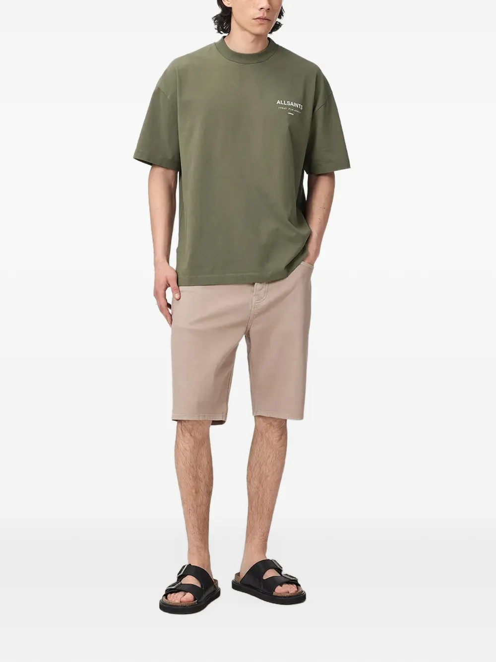 AllSaints Underground oversized katoenen T-shirt Groen