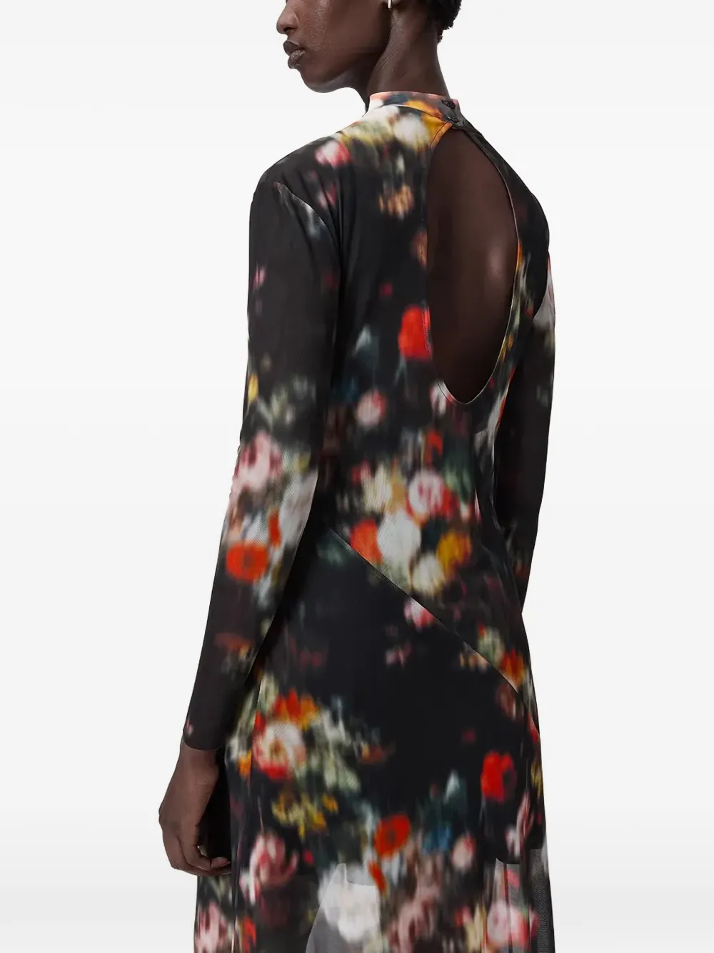 AllSaints Jurk met bloemenprint Zwart