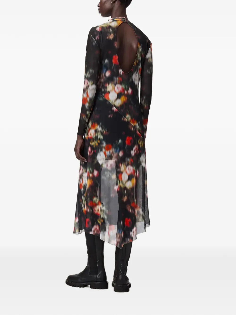 AllSaints Jurk met bloemenprint Zwart