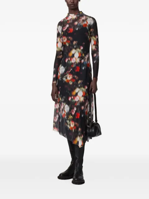 AllSaints floral-print asymmetric dress