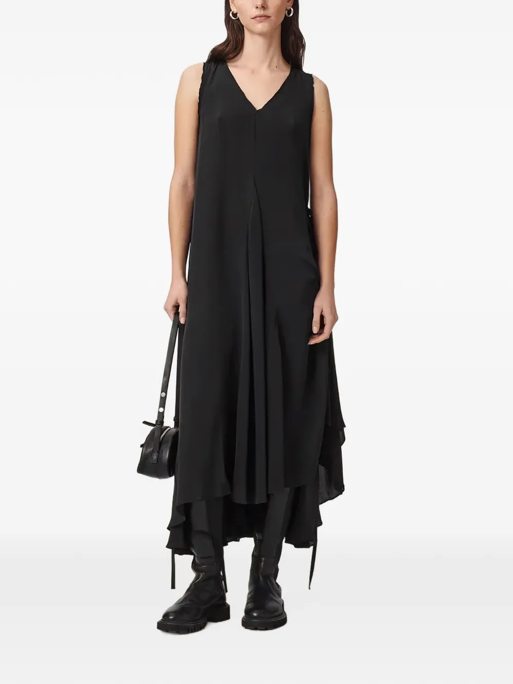 AllSaints Asymmetrische jurk Zwart