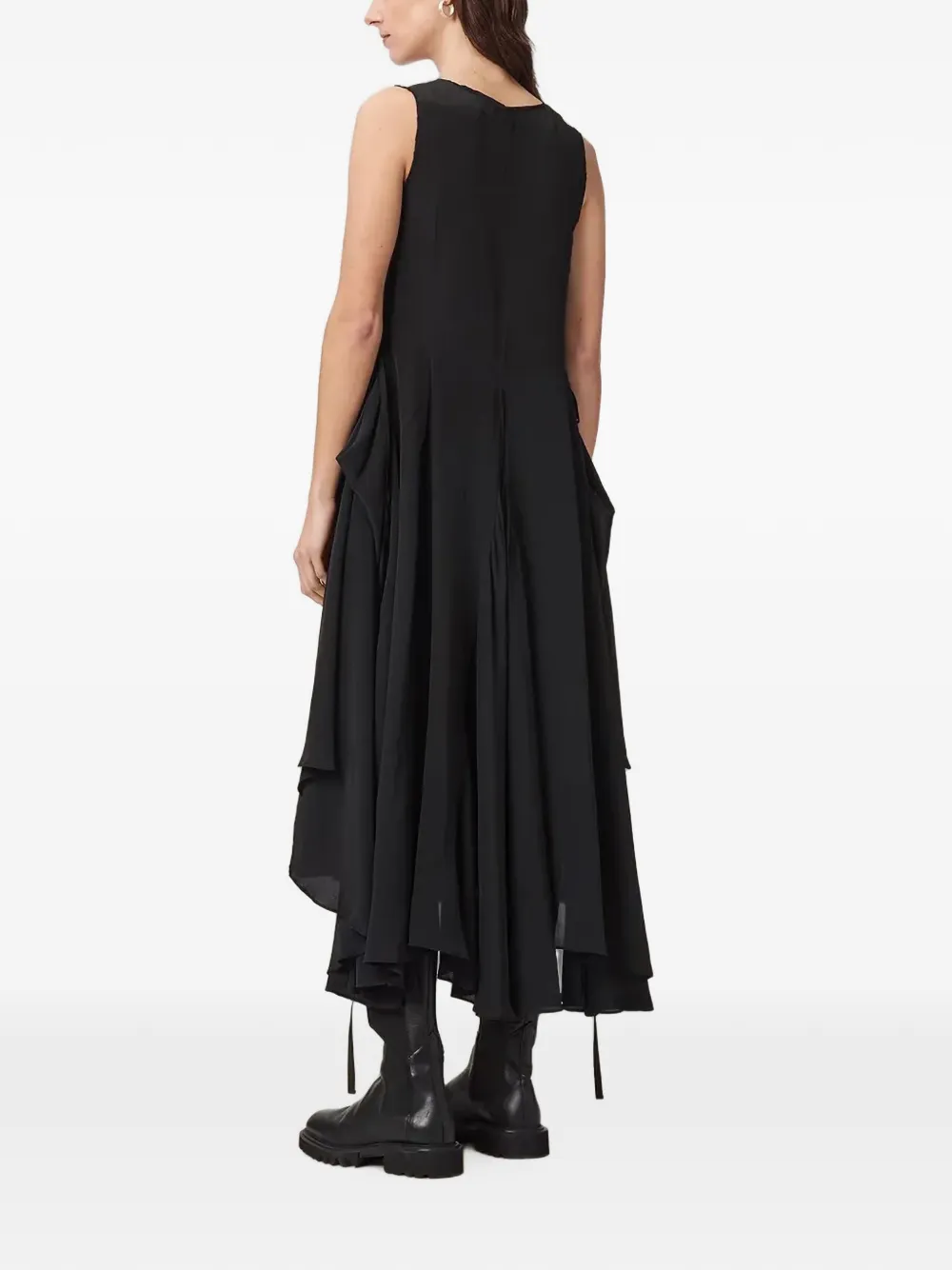 AllSaints Asymmetrische jurk Zwart
