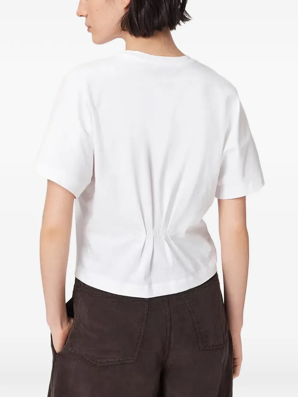 AllSaints T-shirt met geplooide rug Wit