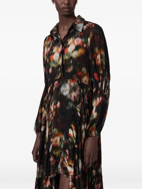 AllSaints floral-print ruffled dress