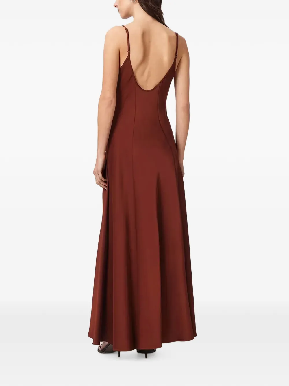 AllSaints Maxi-jurk met V-hals Bruin