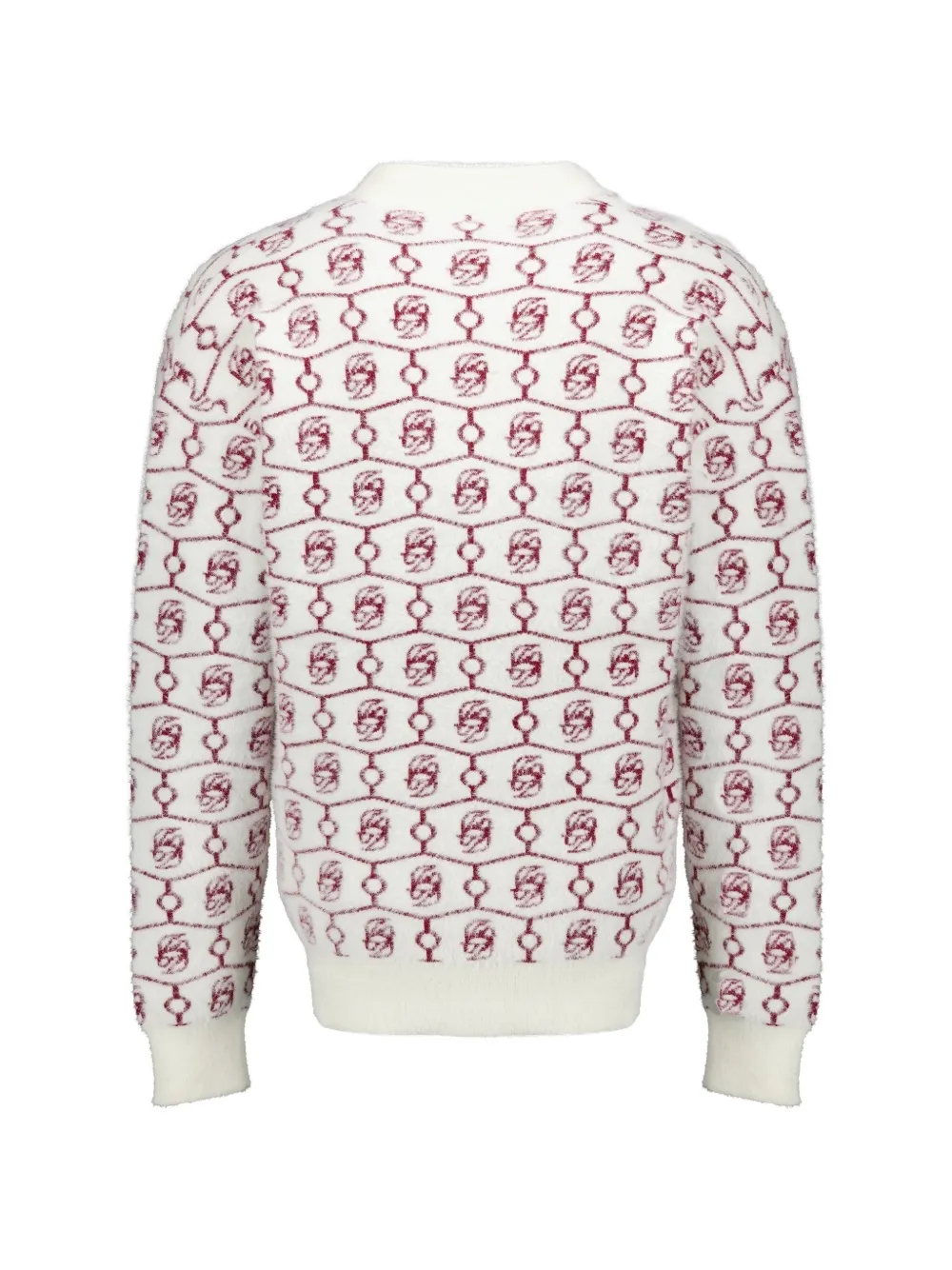Drôle De Monsieur D Miroir vest met monogram-jacquard Wit