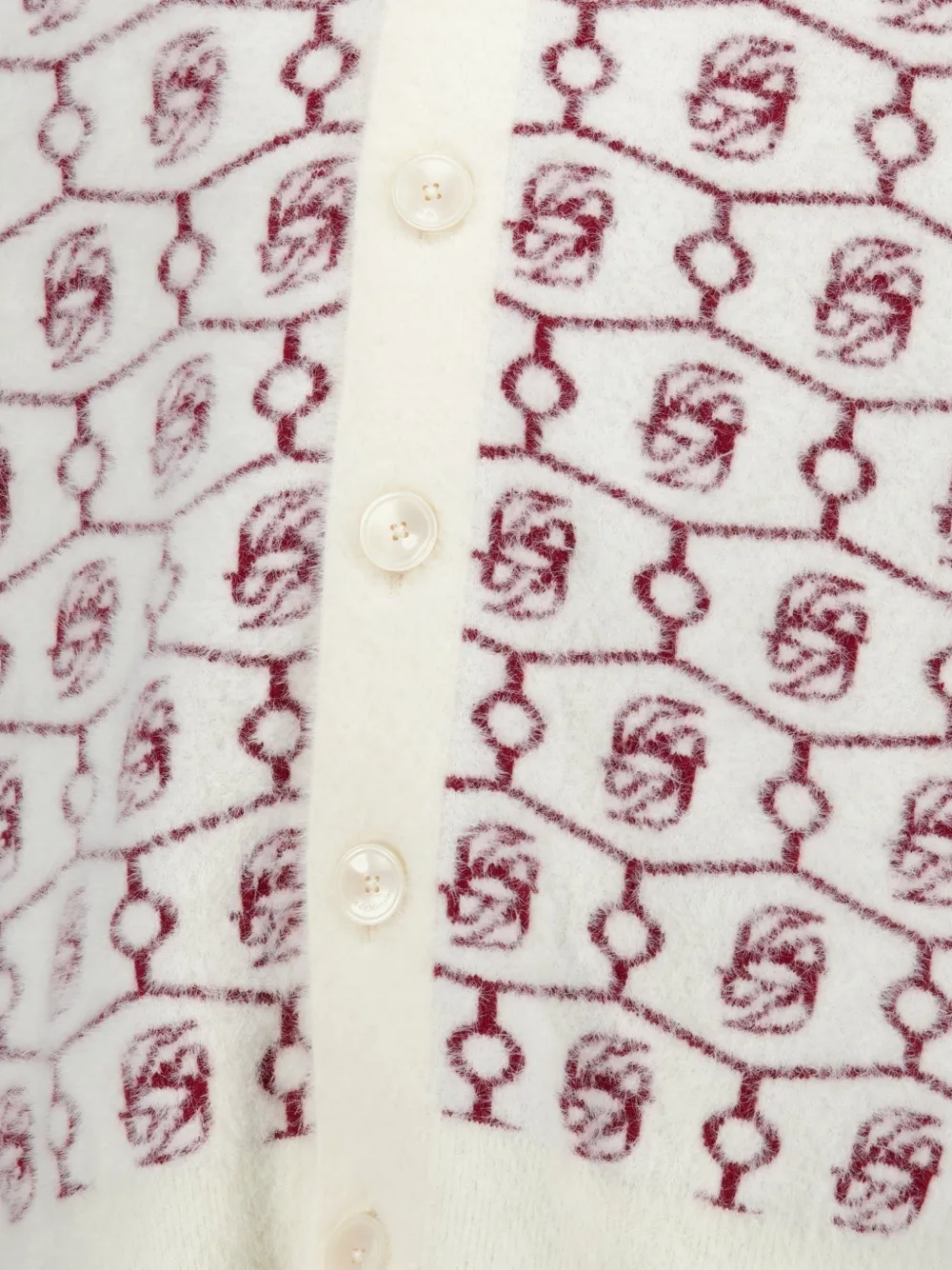 Drôle De Monsieur D Miroir vest met monogram-jacquard Wit