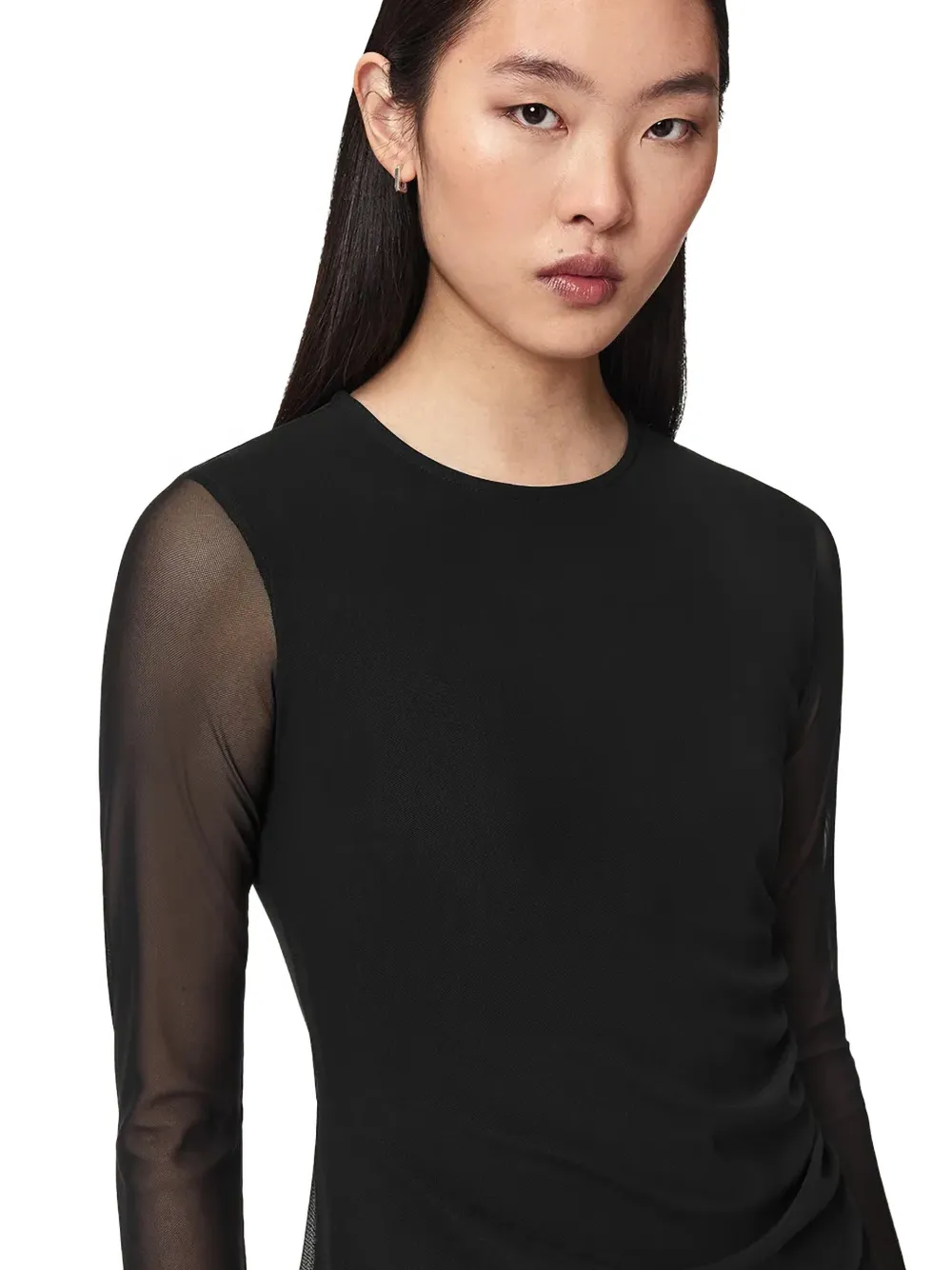AllSaints Mini-jurk met ruches Zwart