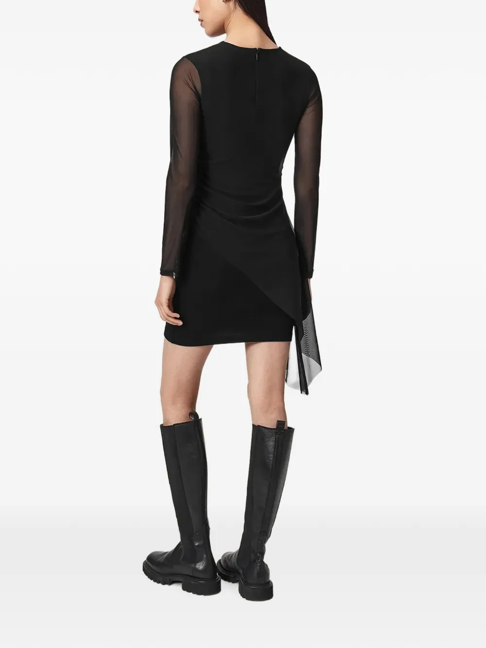 AllSaints Mini-jurk met ruches Zwart
