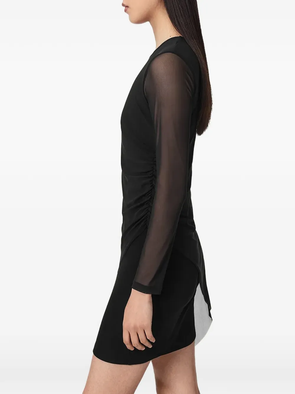 AllSaints Mini-jurk met ruches Zwart