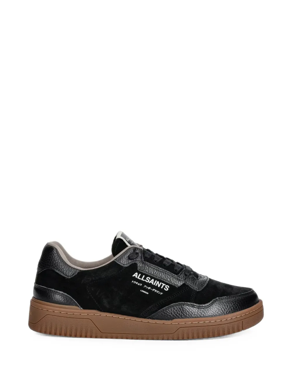 AllSaints Regan logo-print panelled sneakers
