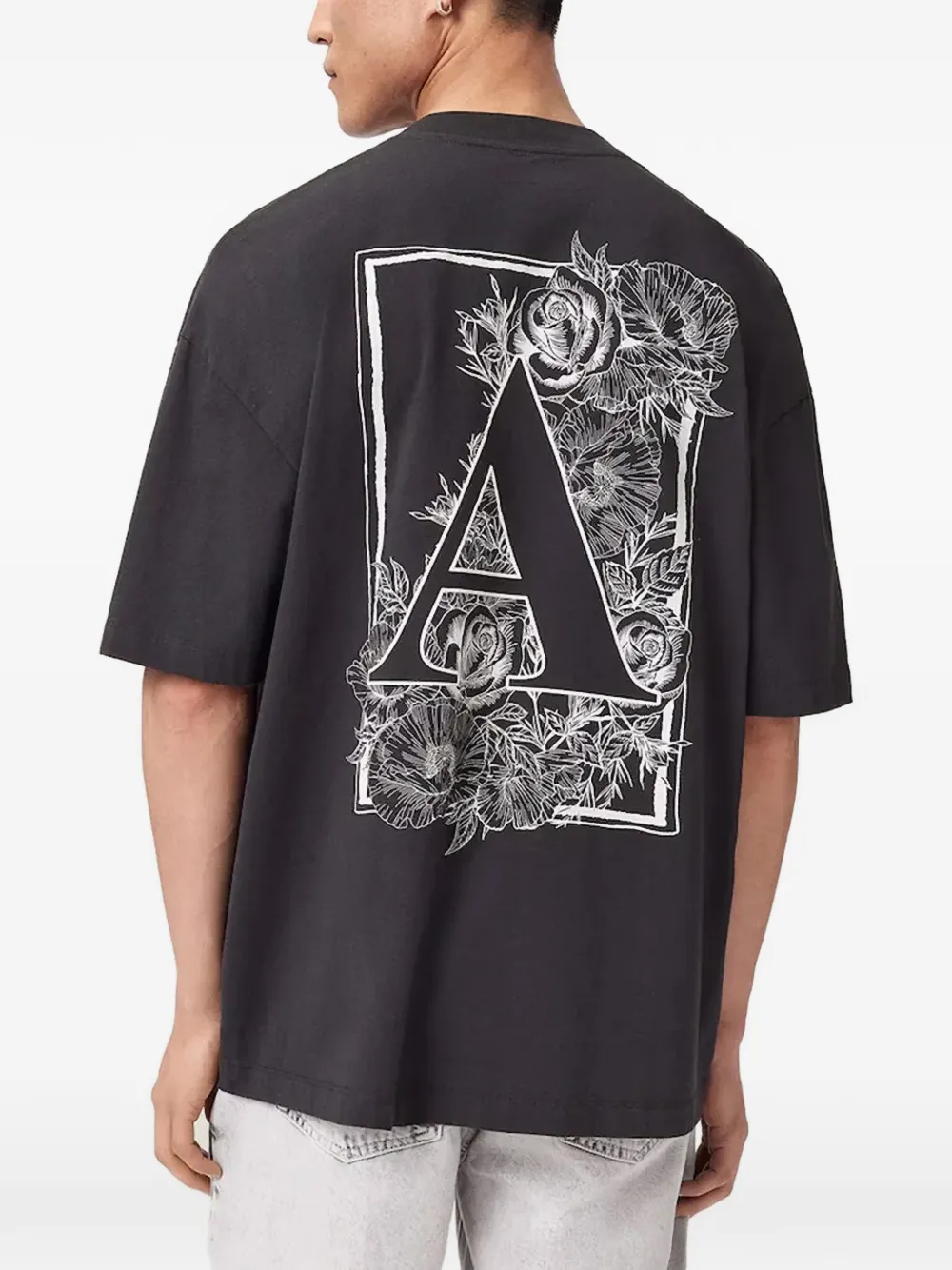 AllSaints T-shirt met grafische print Zwart