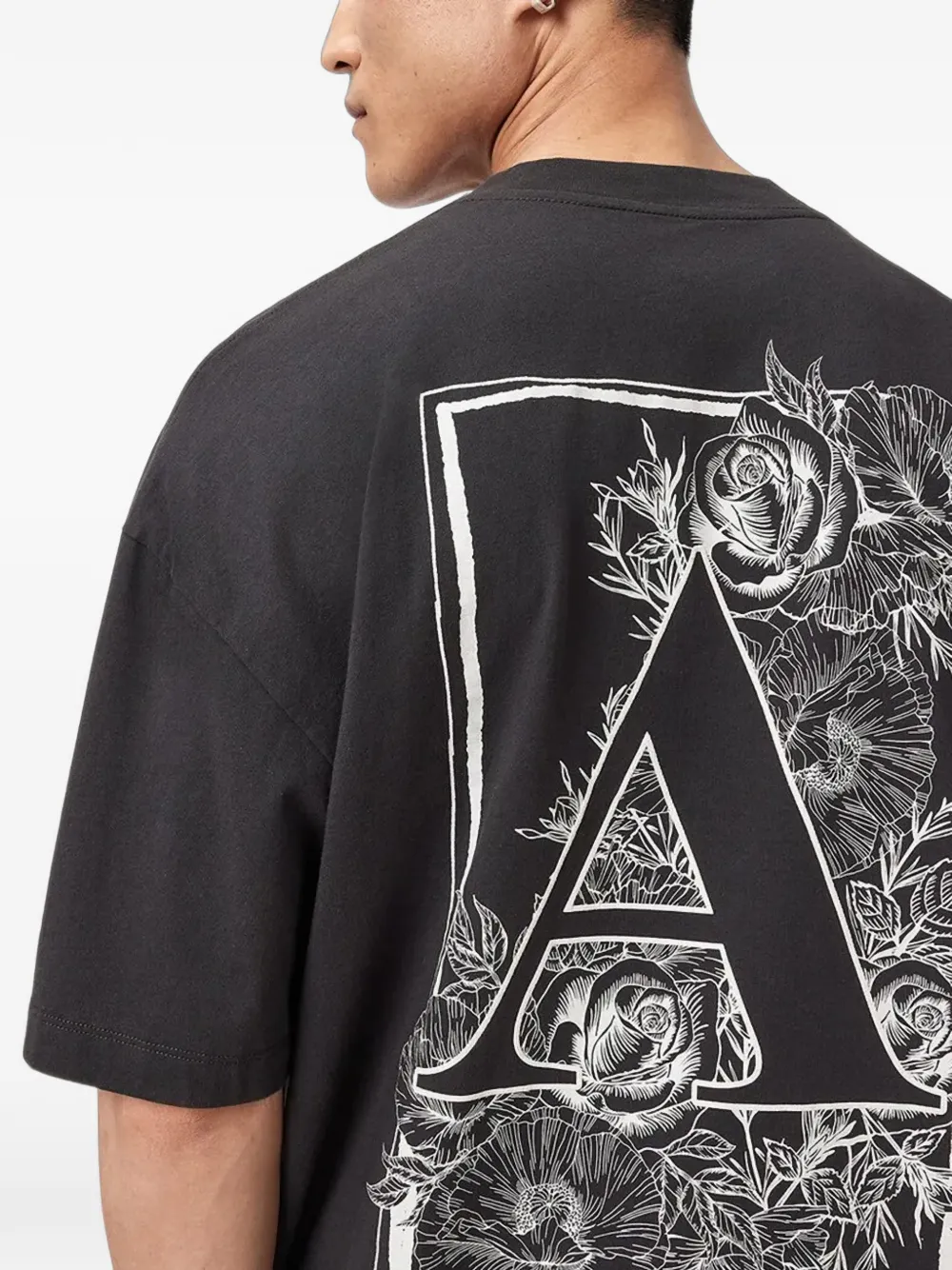 AllSaints T-shirt met grafische print Zwart