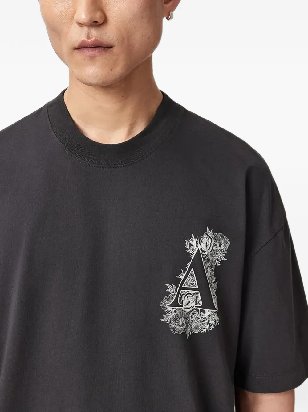 AllSaints T-shirt met grafische print Zwart