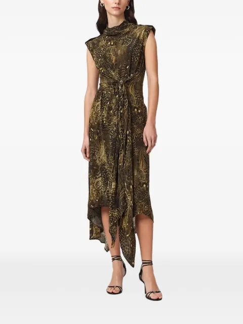 AllSaints Asymmetrisches Persia Midikleid