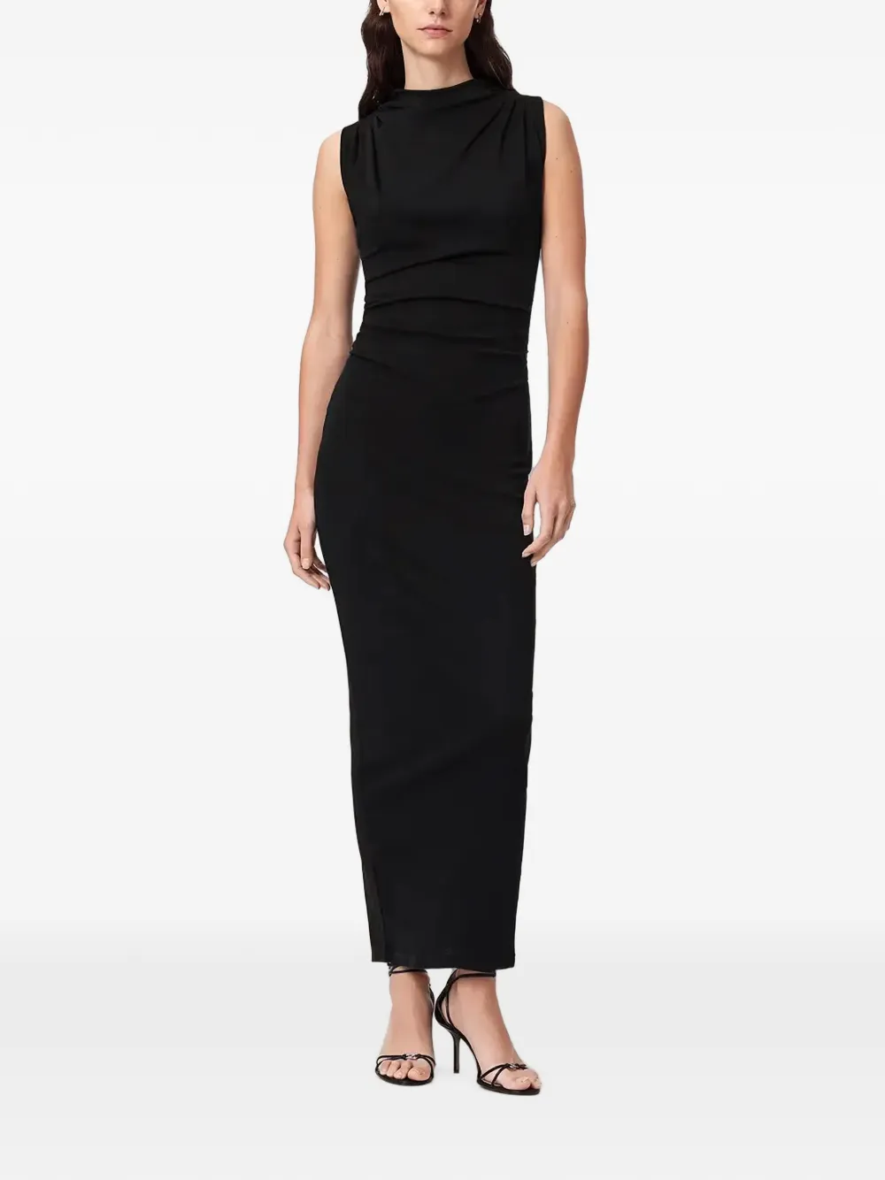 AllSaints Katarina ruched sleeveless maxi-dress