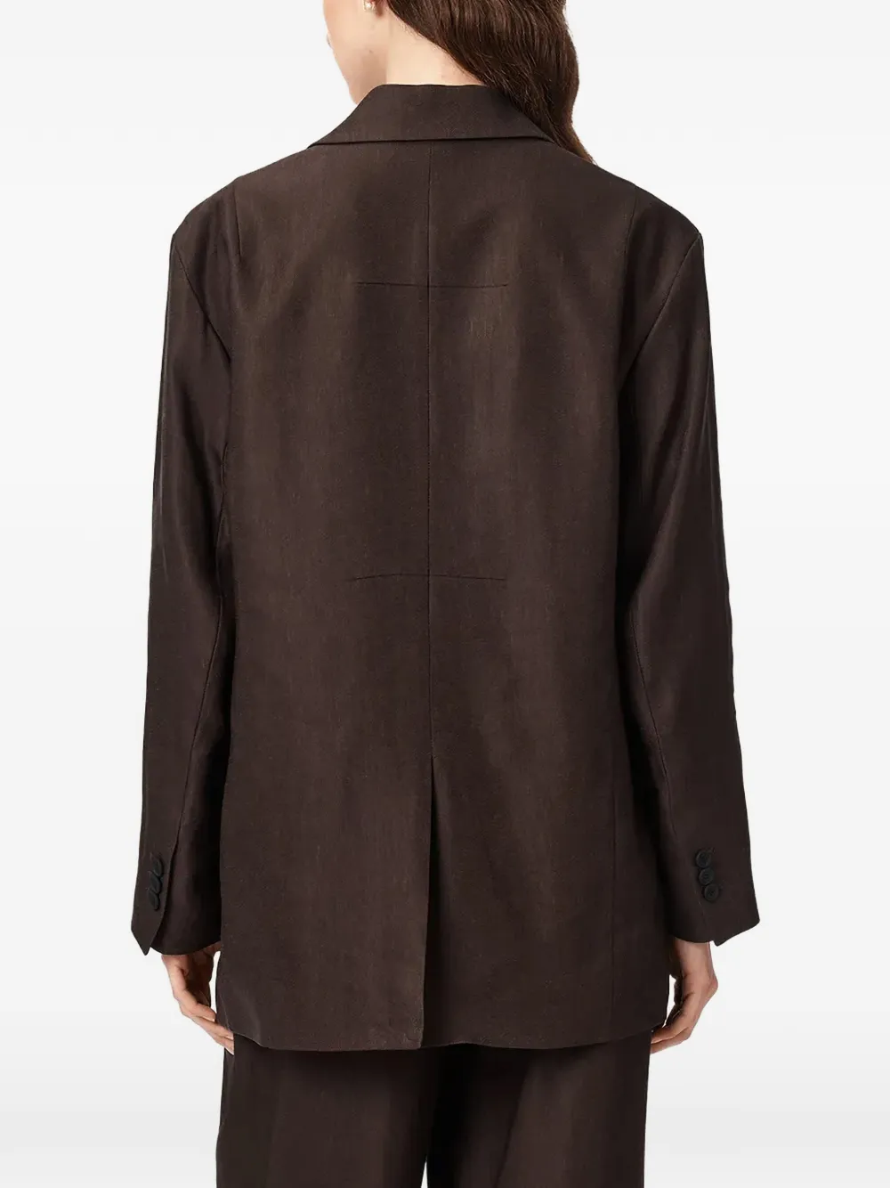 AllSaints Blazer met knoopsluiting en gekerfde revers Bruin