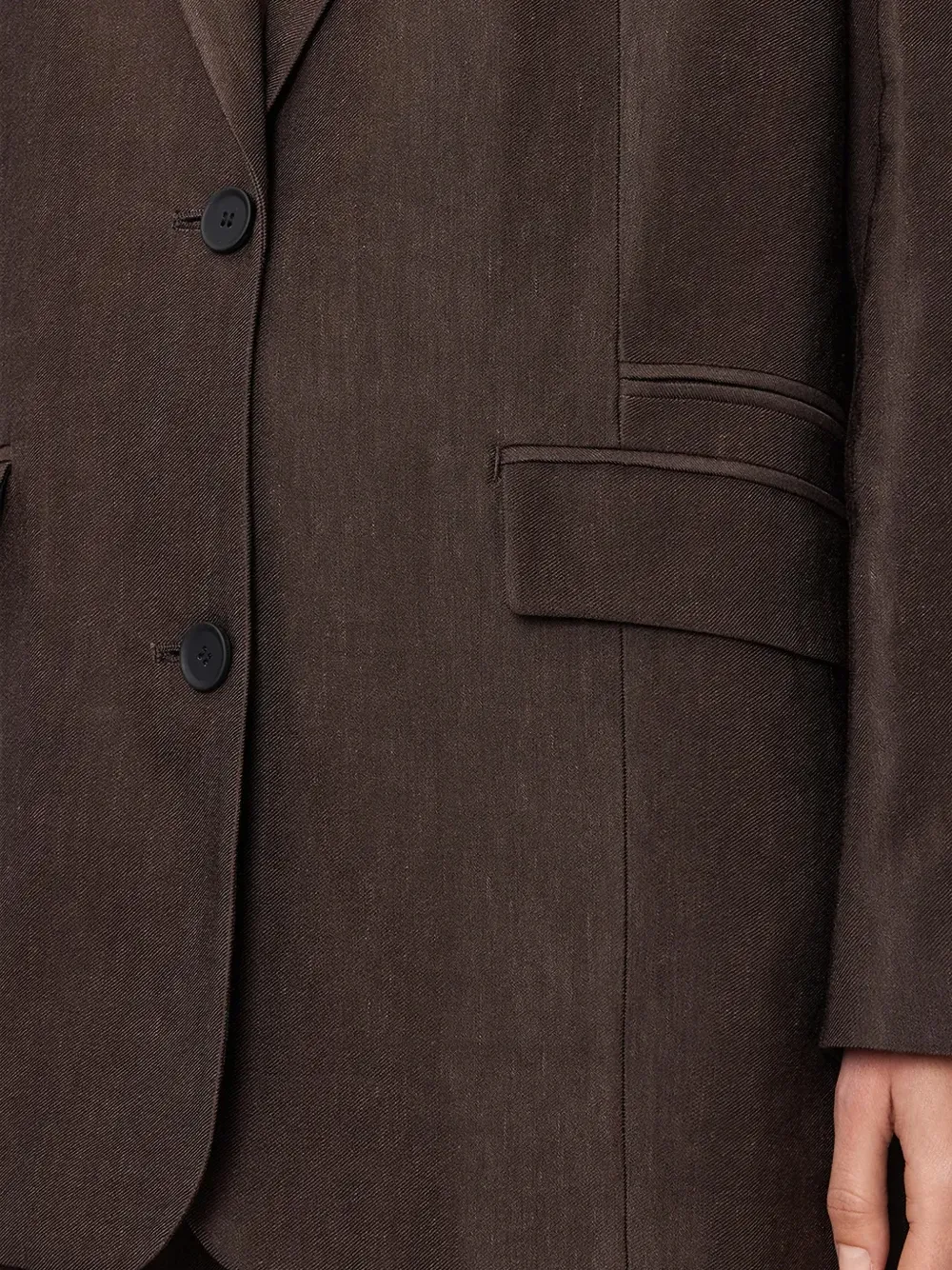 AllSaints Blazer met knoopsluiting en gekerfde revers Bruin