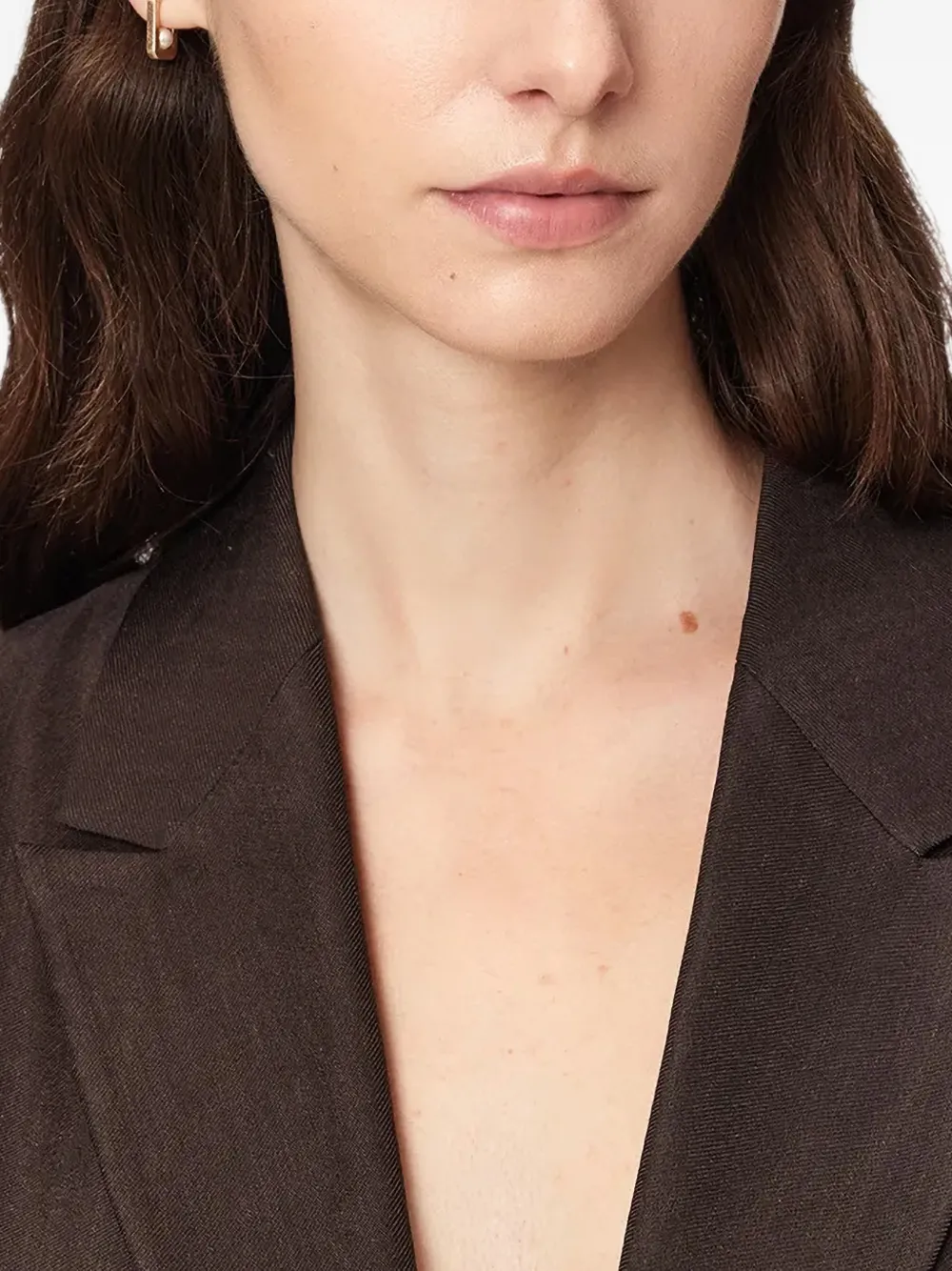 AllSaints Blazer met knoopsluiting en gekerfde revers Bruin