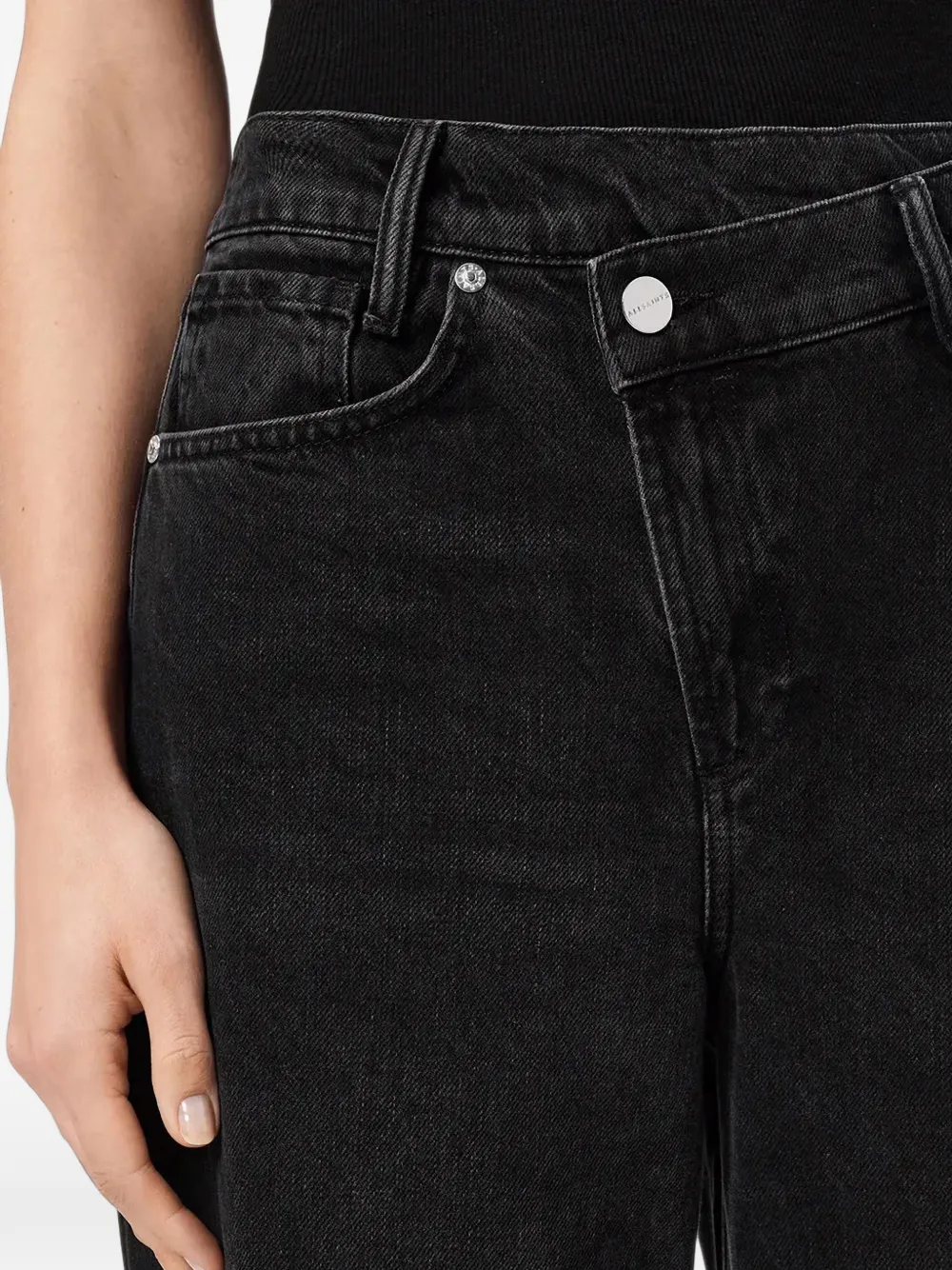 AllSaints Aki mid-rise jeans Zwart