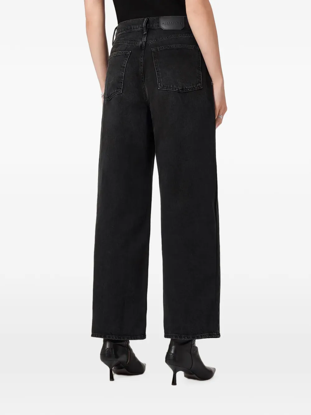 AllSaints Aki mid-rise jeans Zwart
