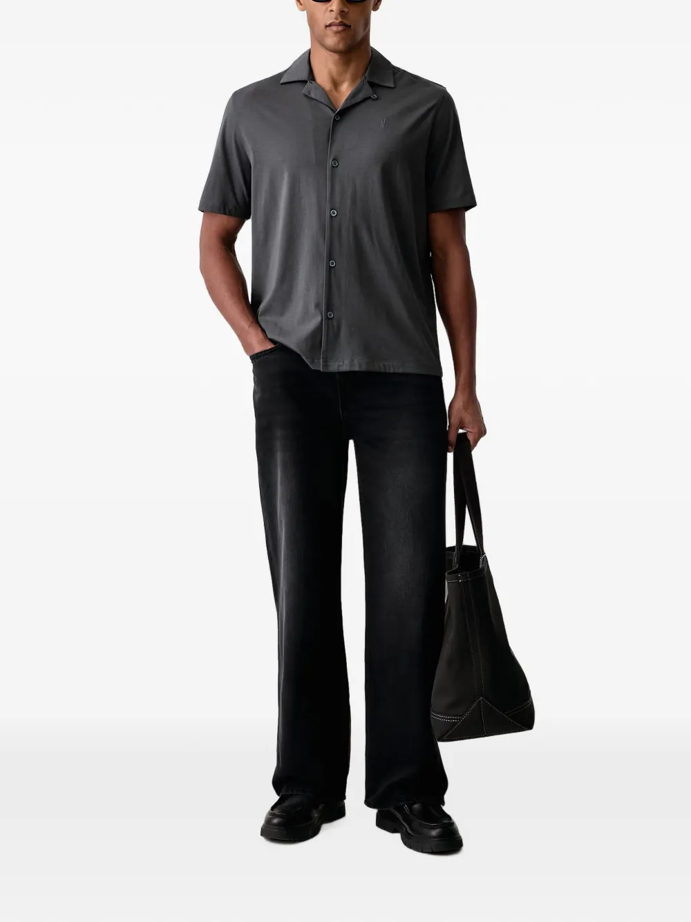 AllSaints straight-leg jeans Zwart