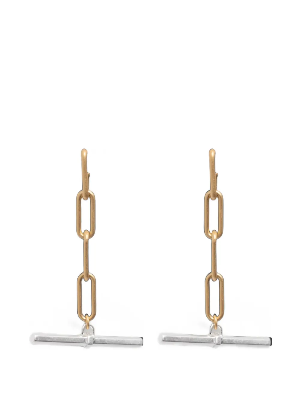 AllSaints link T-bar earrings