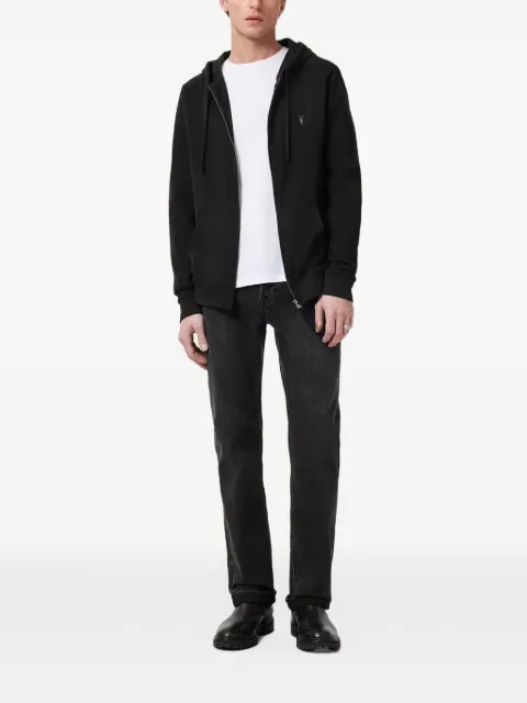 AllSaints Brace zip-up ramskull hoodie