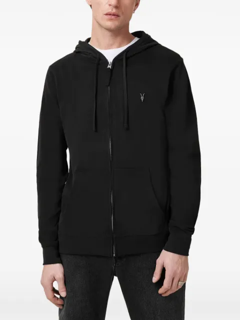 AllSaints Brace zip-up ramskull hoodie
