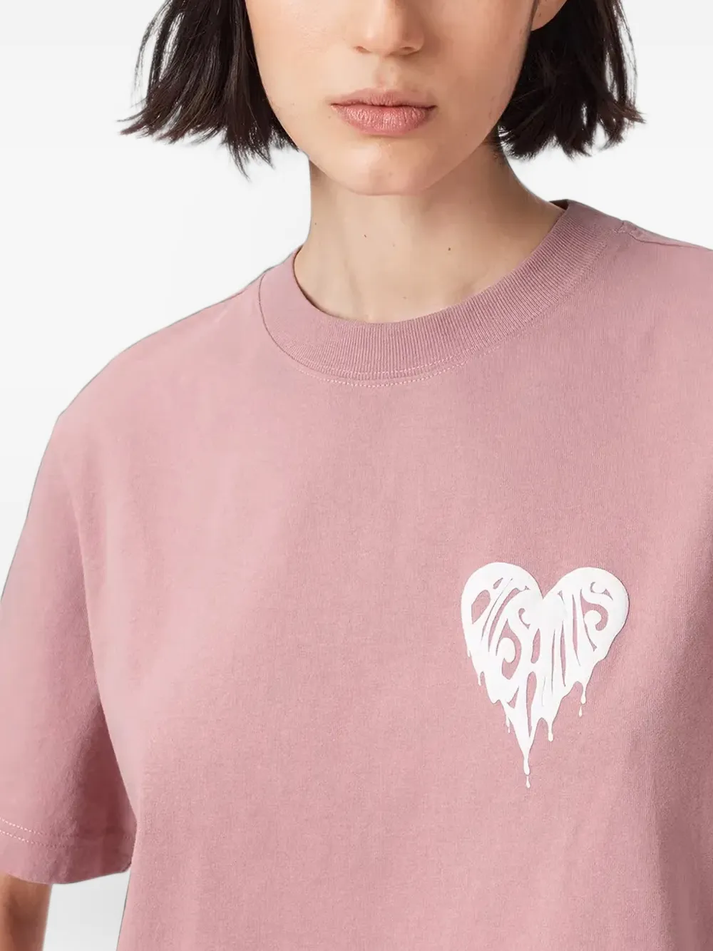 AllSaints Trip T-shirt met hartprint Roze