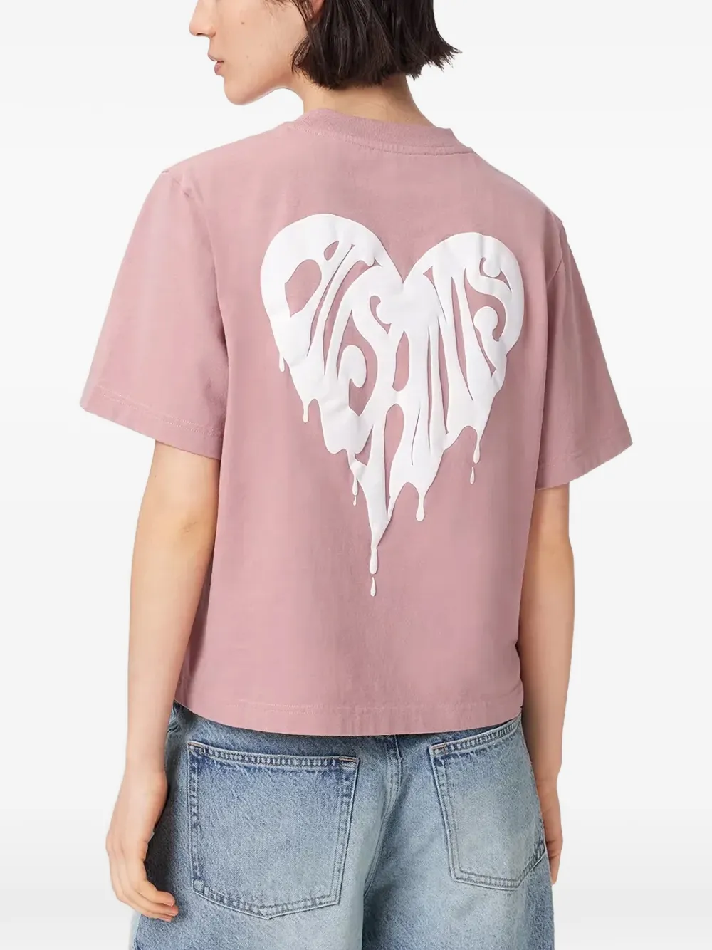 AllSaints Trip T-shirt met hartprint Roze
