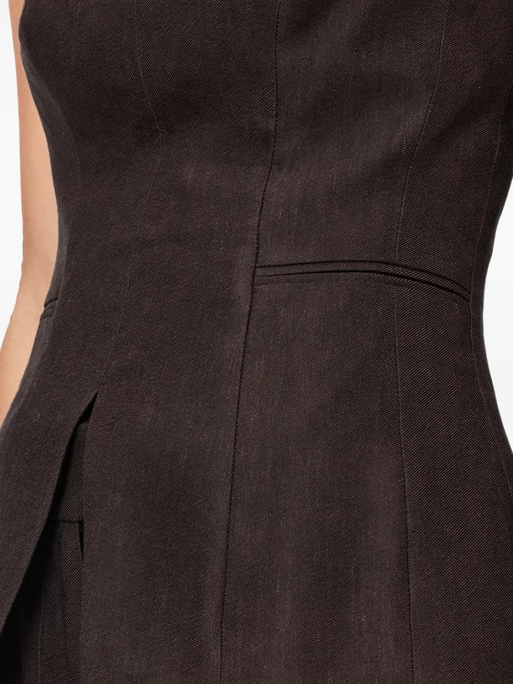AllSaints Charley strapless peplum top Bruin