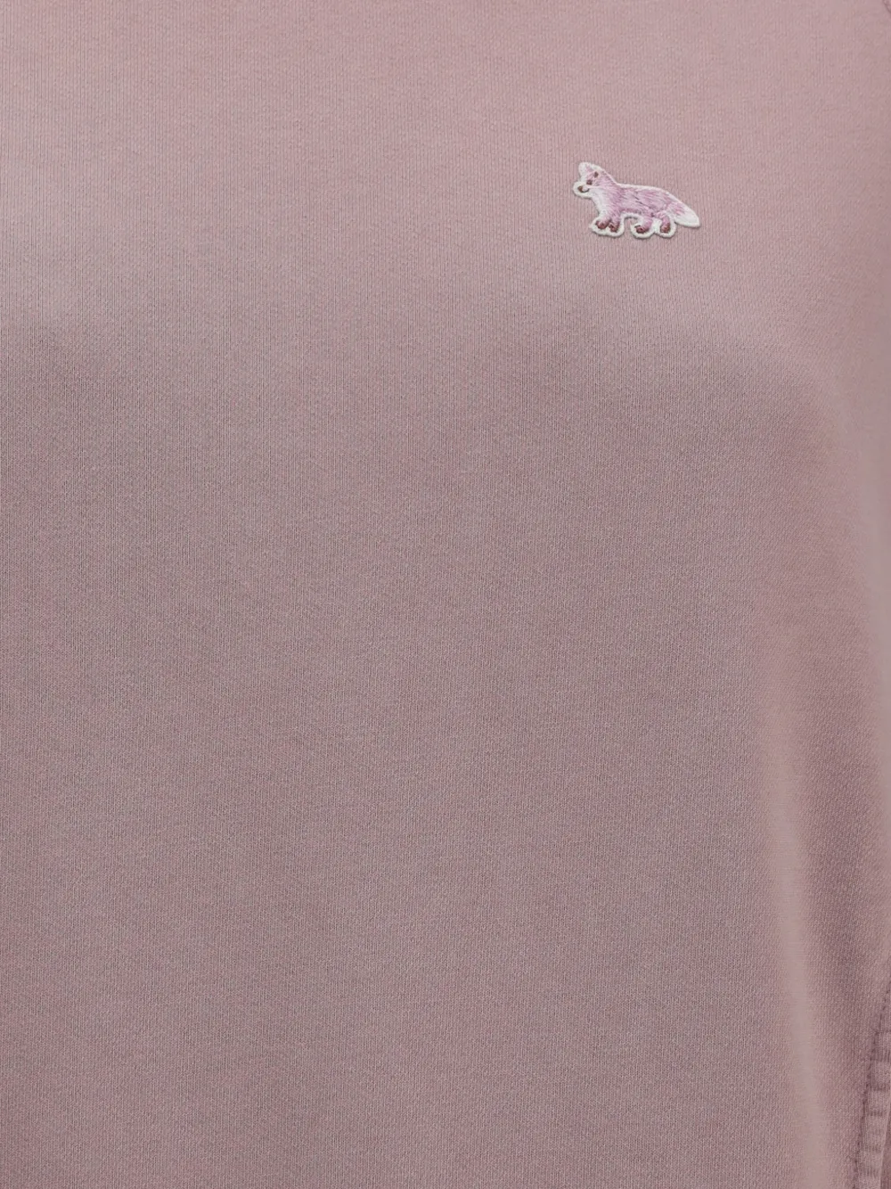 Maison Kitsuné Baby Fox trui met open zak Roze
