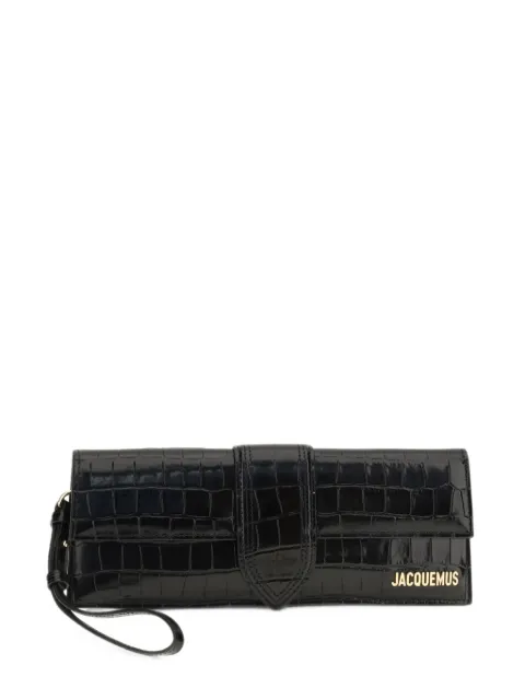 Jacquemus Le Bambino croc-effect leather clutch bag