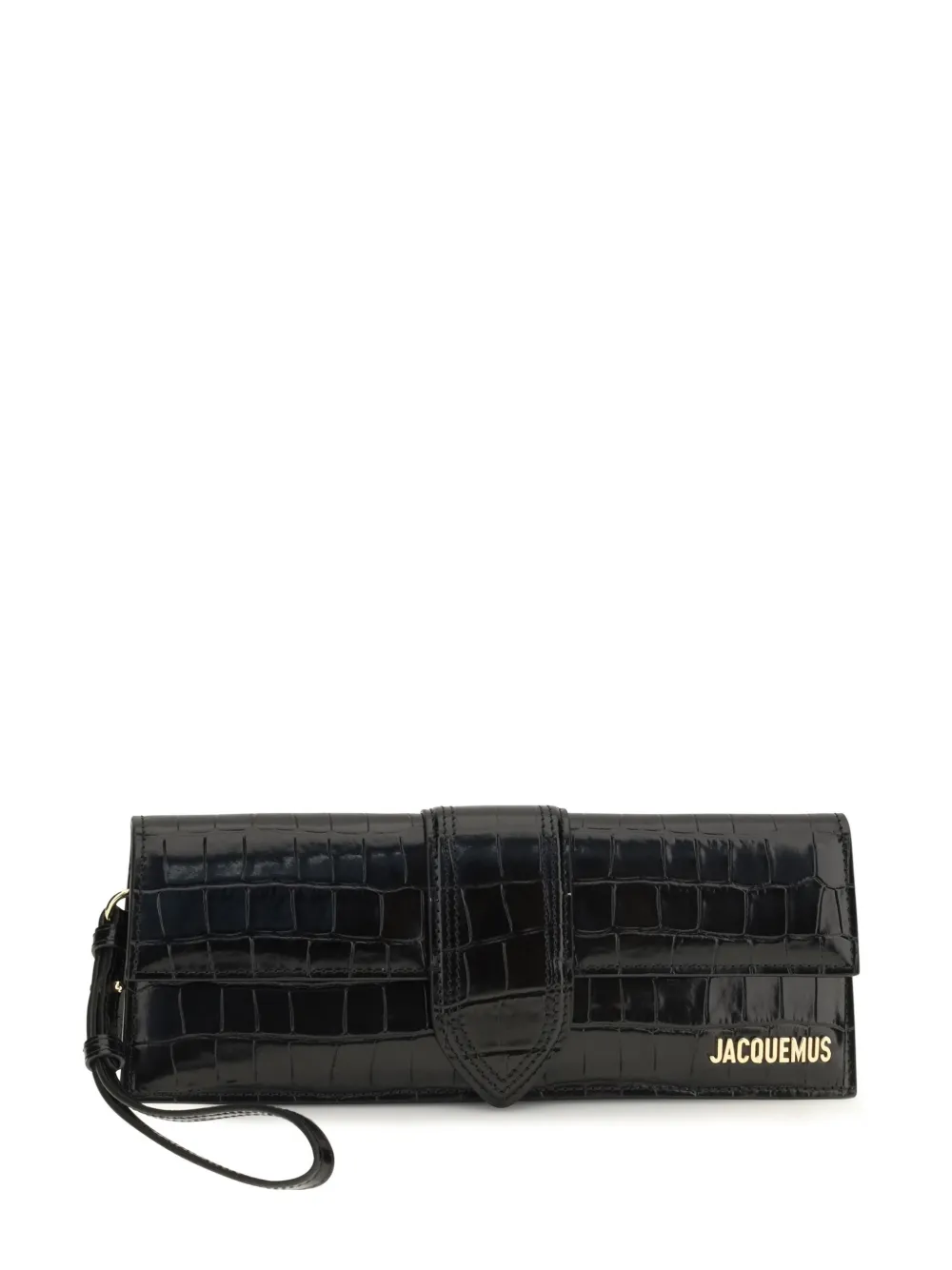 Jacquemus Le Bambino croc-effect leather clutch bag