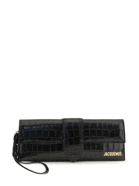 Jacquemus Le Bambino croc-effect leather clutch bag
