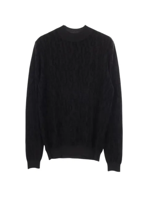 Giorgio Armani Pre-Owned 2020s logo-knit mock-neck sweater